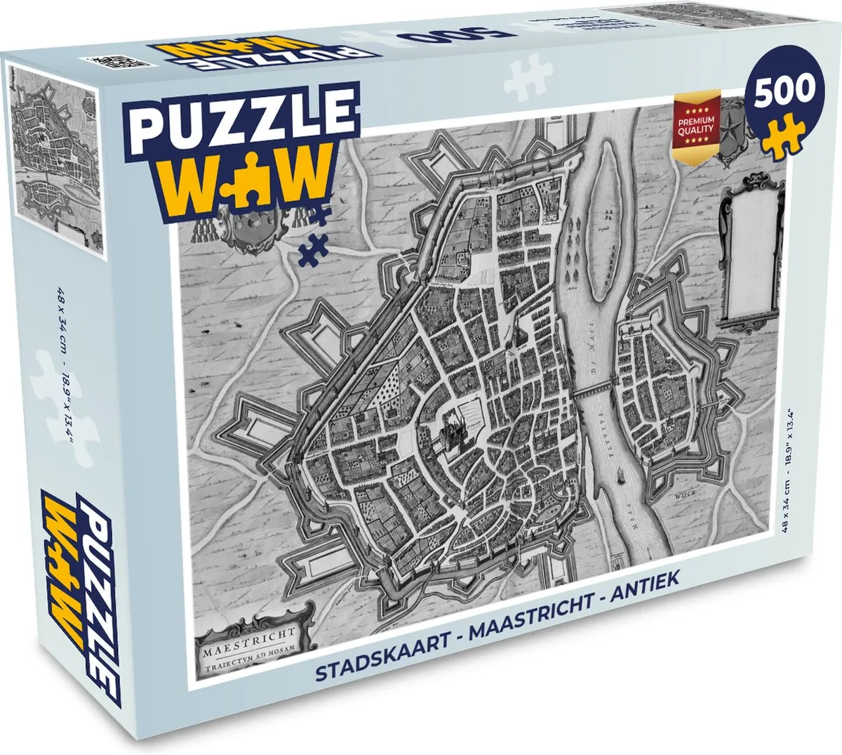 PuzzleWow Maastricht Antiek Legpuzzel 500 Stuks