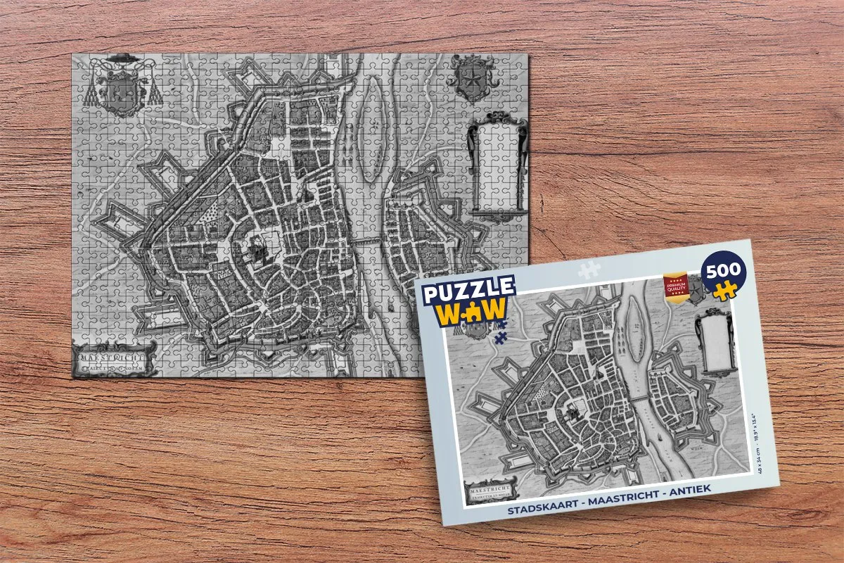 PuzzleWow Maastricht Antiek Legpuzzel 500 Stuks - Multicolor