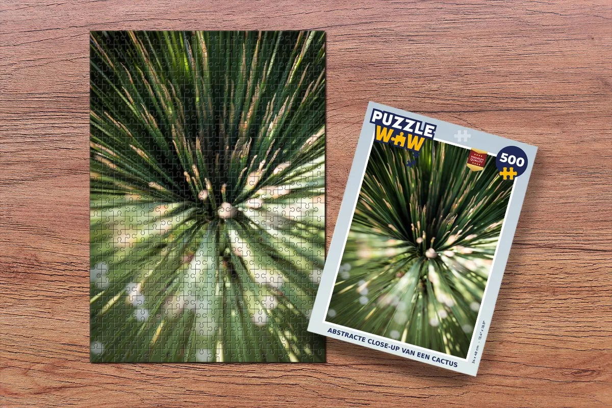 PuzzleWow Cactus Abstract Legpuzzel 500 Stuks - Multicolor