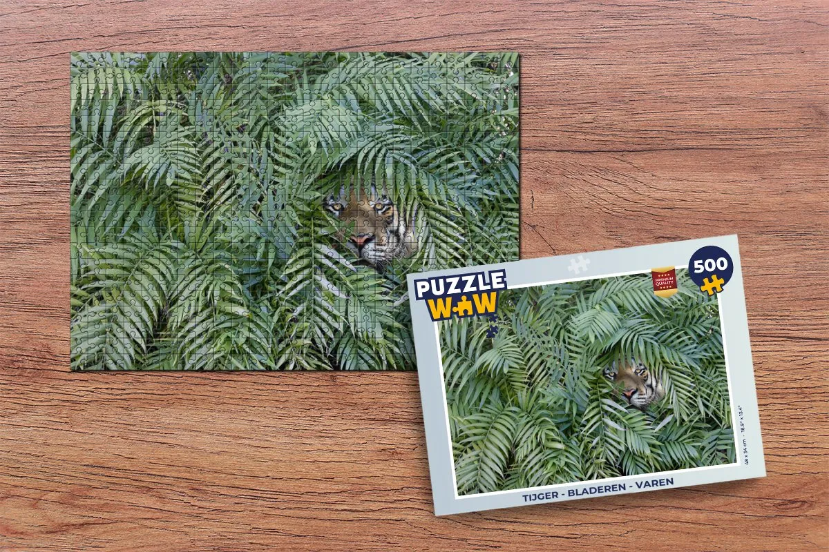 PuzzleWow Tijger Legpuzzel 500 Stuks - Multicolor
