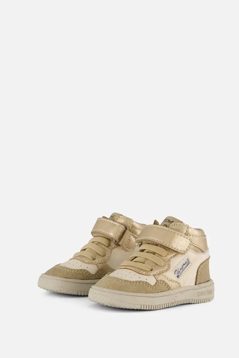 Shoesme Beige-Goud Basket Sneakertje