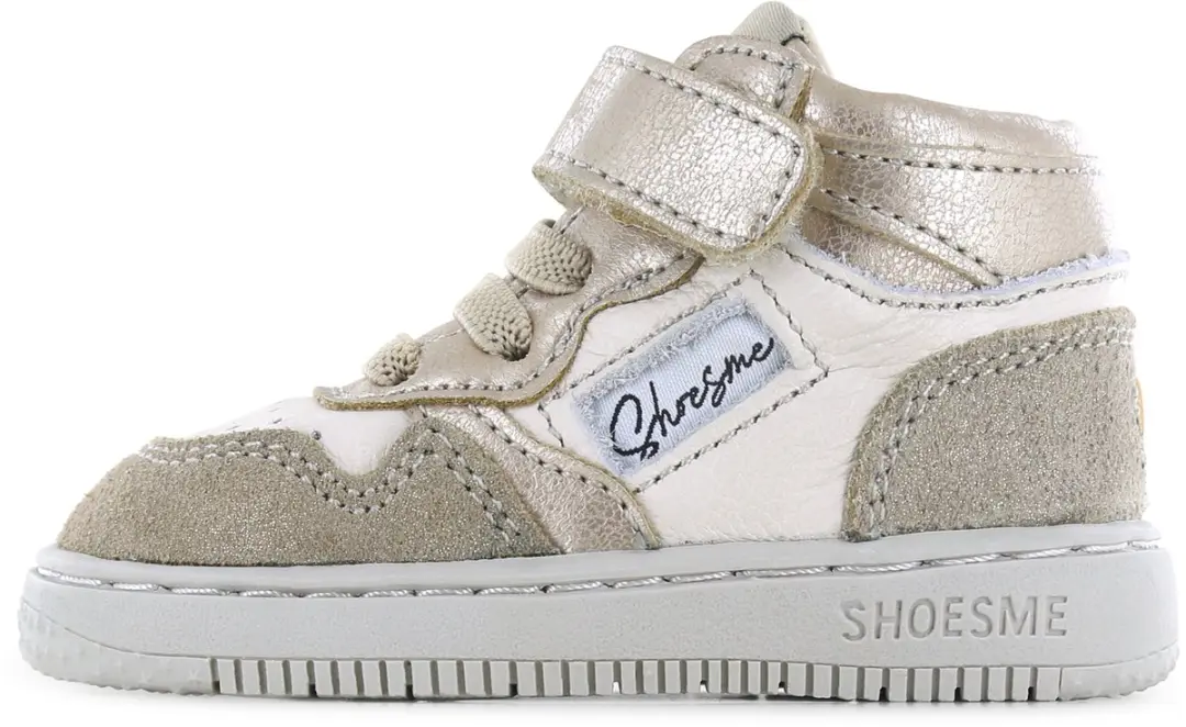 Shoesme Basket Sneakertje Beige-Goud - Maat 19 - afbeelding 2 van 6