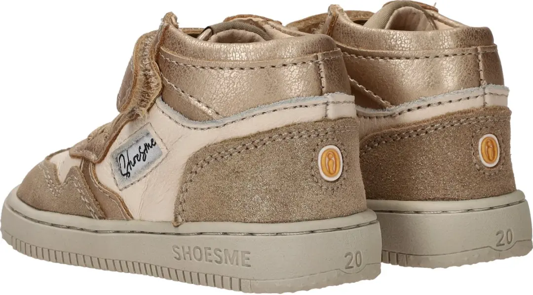 Shoesme Basket Sneakertje Beige-Goud - Maat 19 - afbeelding 6 van 6