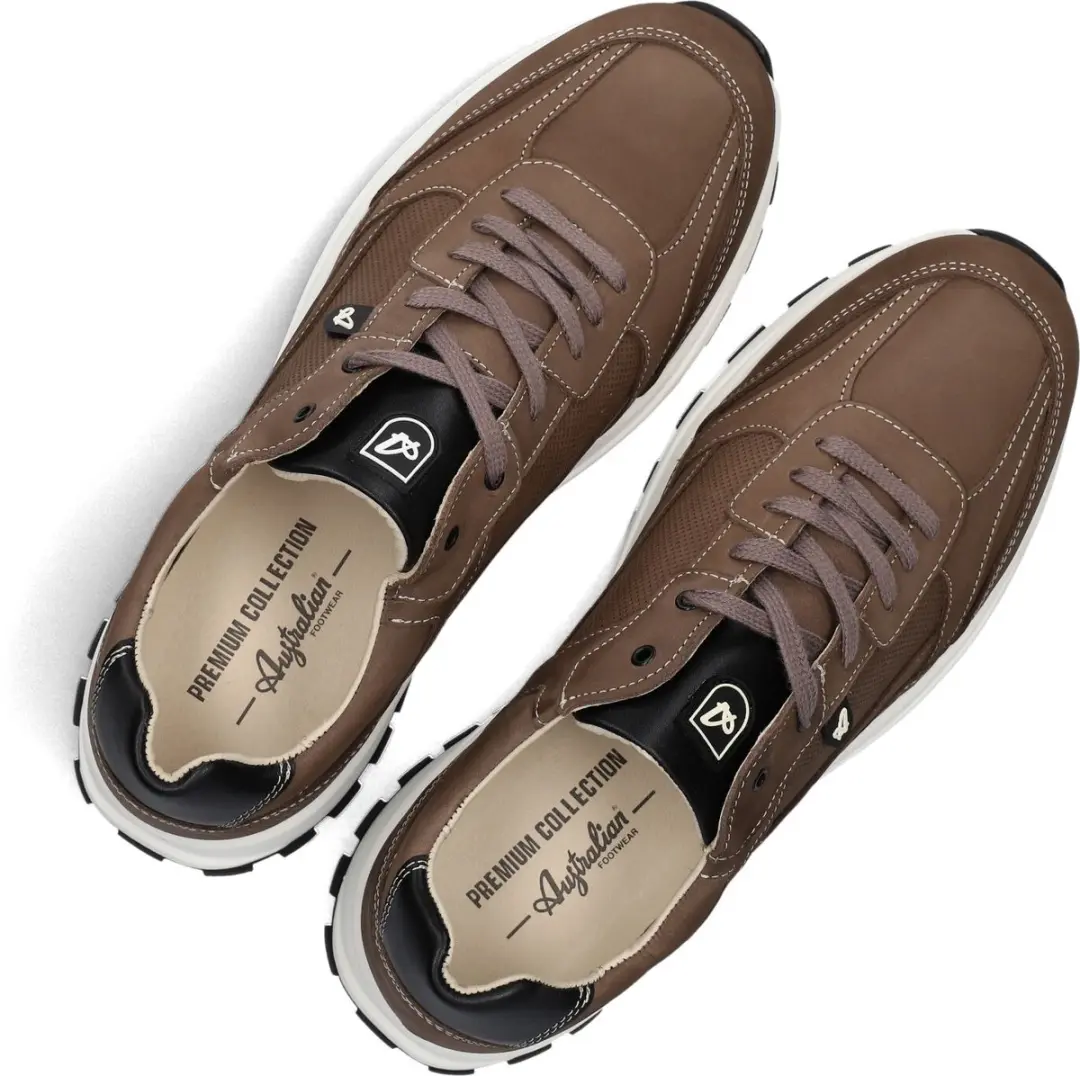 Australian Mazzerato Heren Sneakers - Bruin - Maat 46 - afbeelding 4 van 6