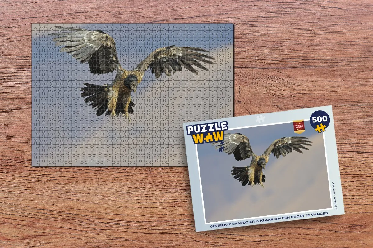 PuzzleWow Legpuzzel Gestrekte Baardgier 500 Stuks - Multicolor