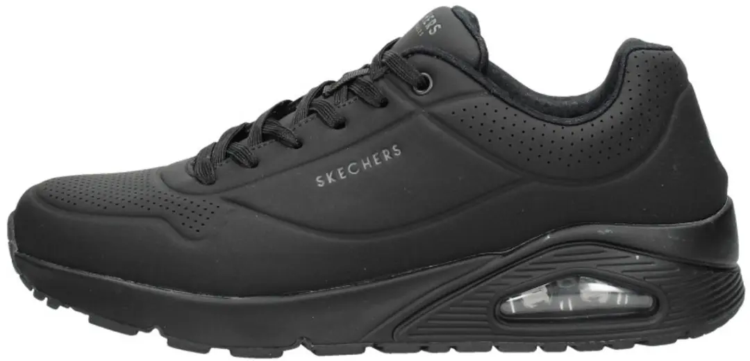 Skechers Uno Stand On Air Heren Sneakers 300404 - Zwart - afbeelding 2 van 6