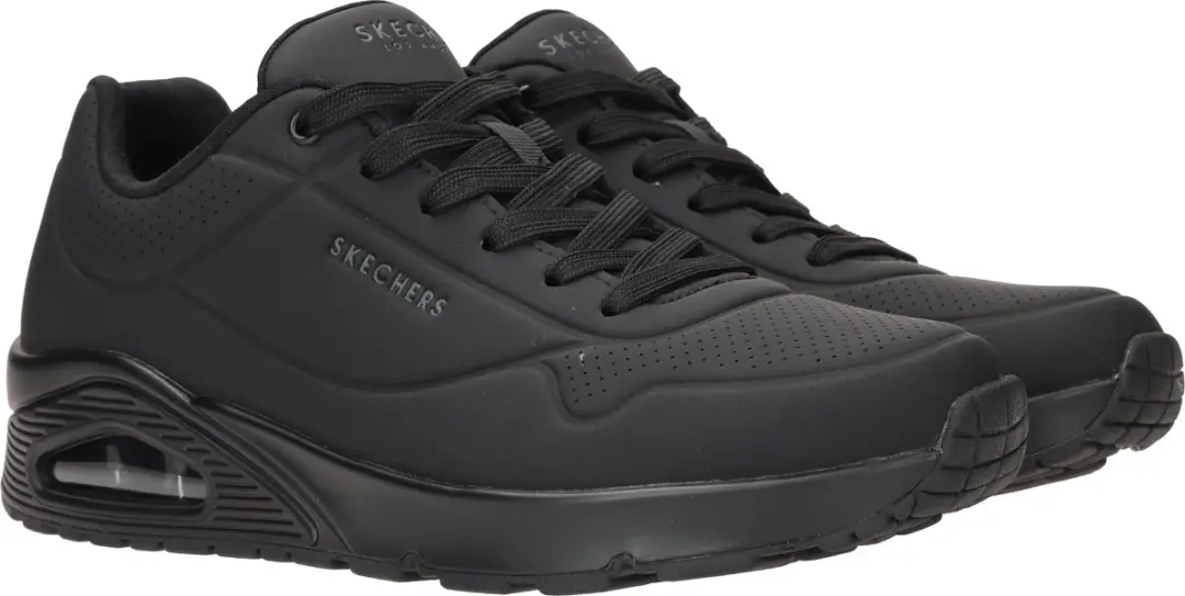 Skechers Uno Stand On Air Heren Sneakers 300404 - Zwart - afbeelding 4 van 6