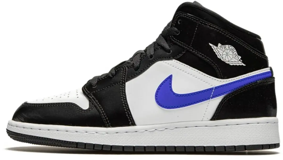 Nike Air Jordan 1 Mid (GS), White/Racer Blue-Black, 554725 084, EUR 35.5