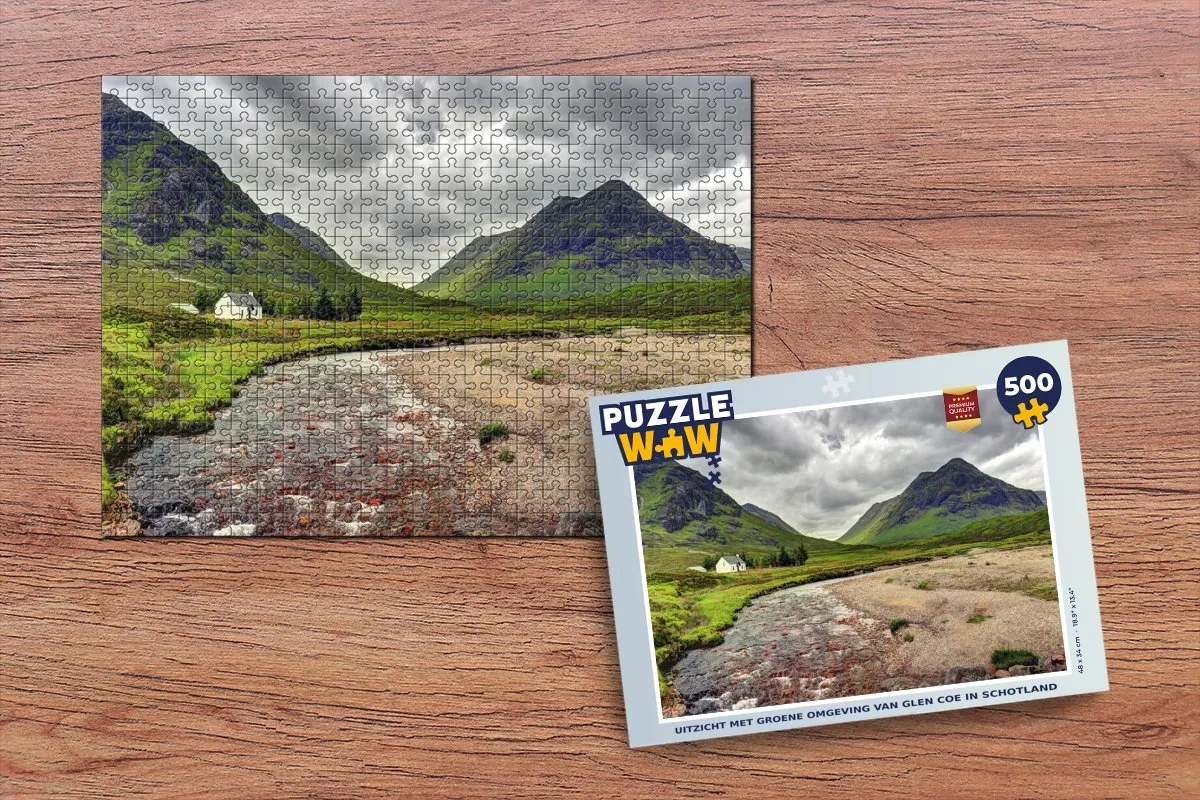 PuzzleWow Glen Coe Legpuzzel 500 Stuks - Multicolor