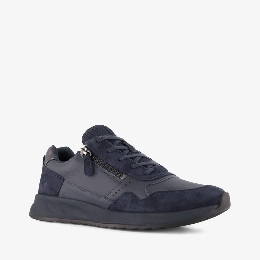 ECCO OTM W Low-Cut leren dames sneakers zwart