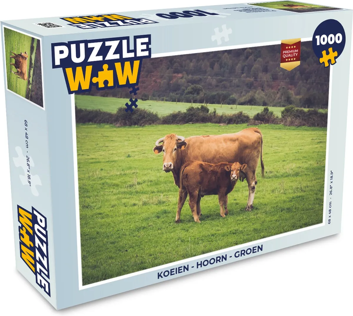 PuzzleWow Koeien Hoorn Legpuzzel 1000 Stuks