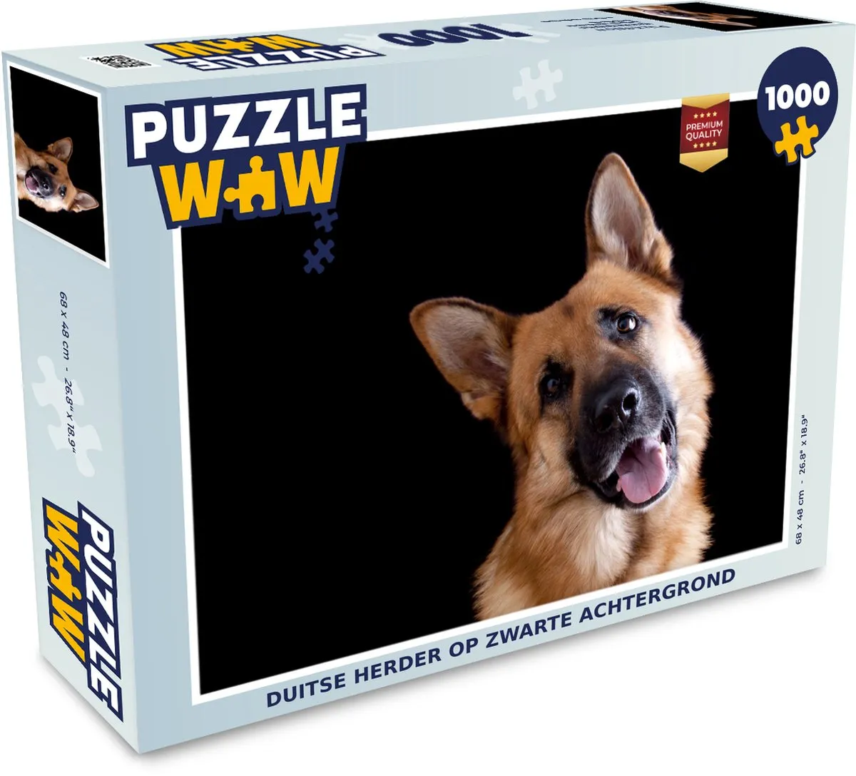 PuzzleWow Legpuzzel Duitse Herder 1000 Stuks - Multicolor