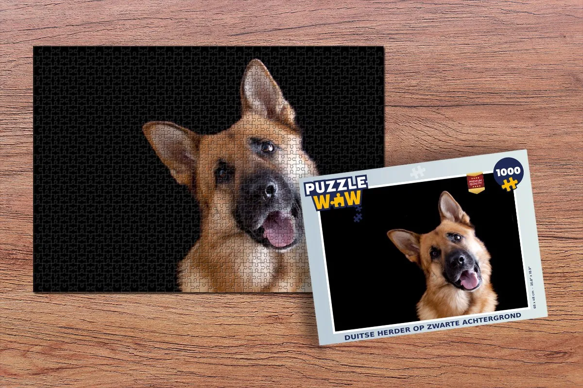 PuzzleWow Legpuzzel Duitse Herder 1000 Stuks - Multicolor