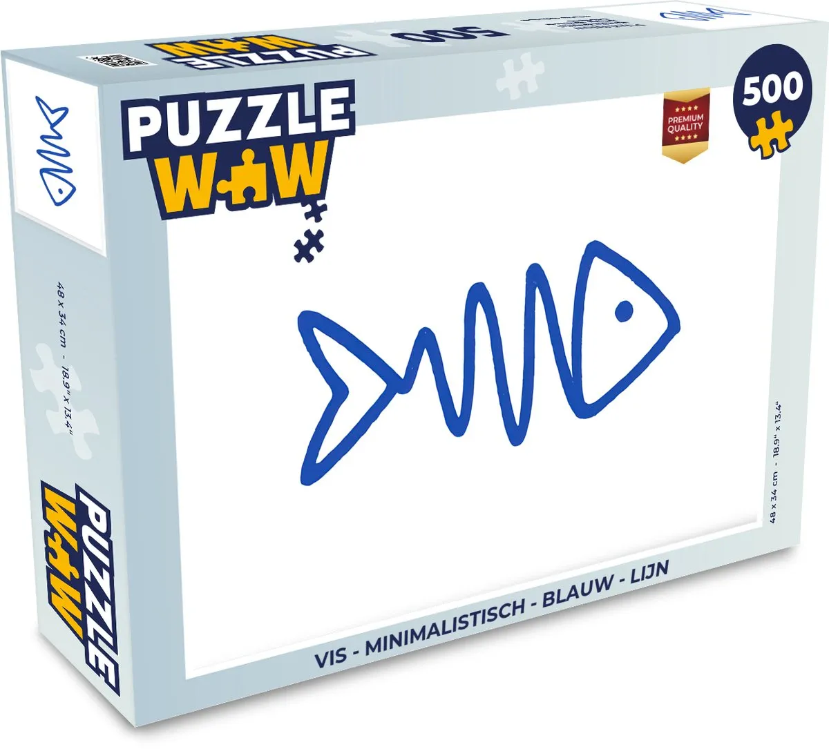 PuzzleWow Vis Minimalistisch Legpuzzel 500 Stuks