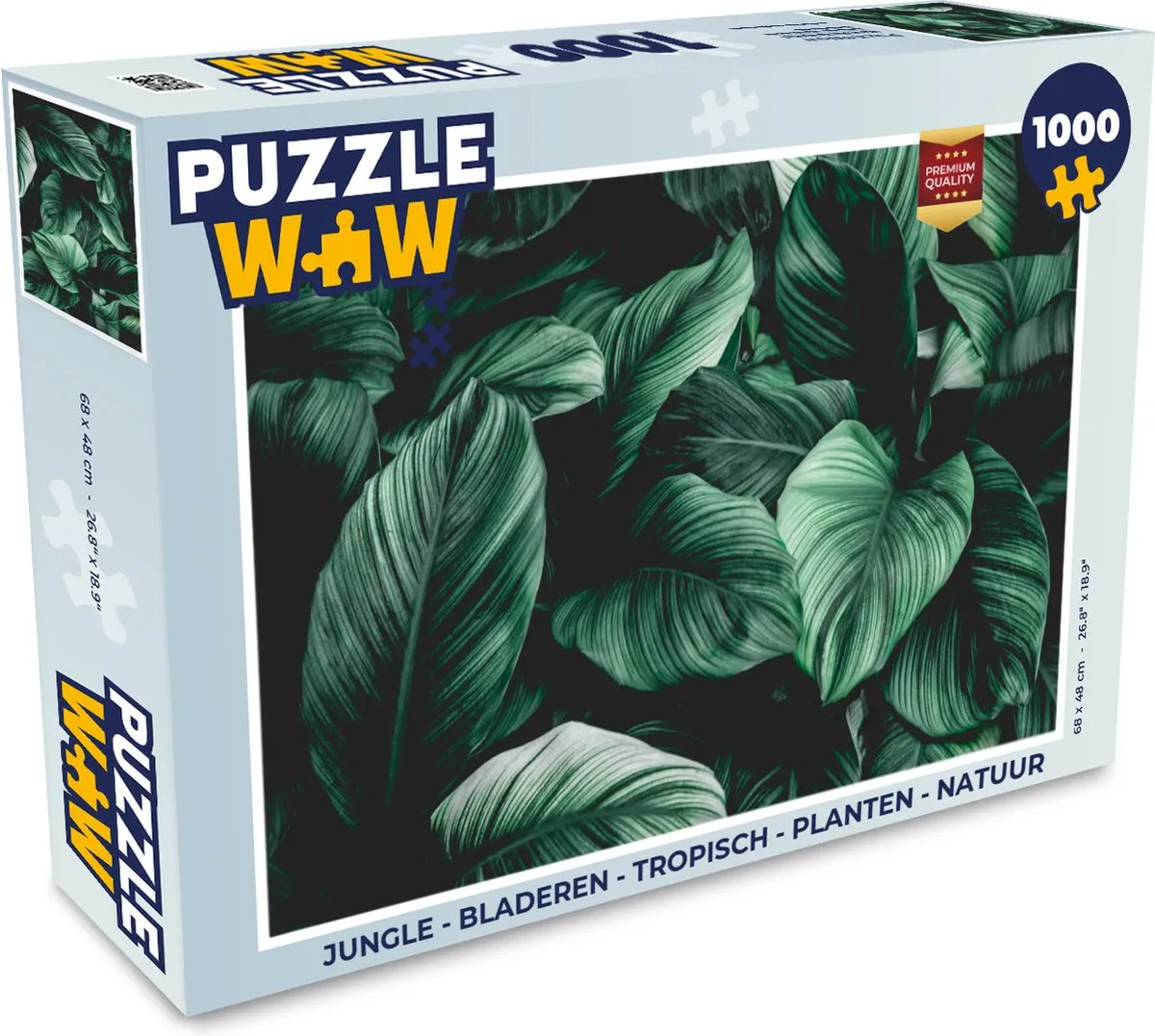 PuzzleWow Jungle Bladeren Legpuzzel 1000 Stuks - Multicolor
