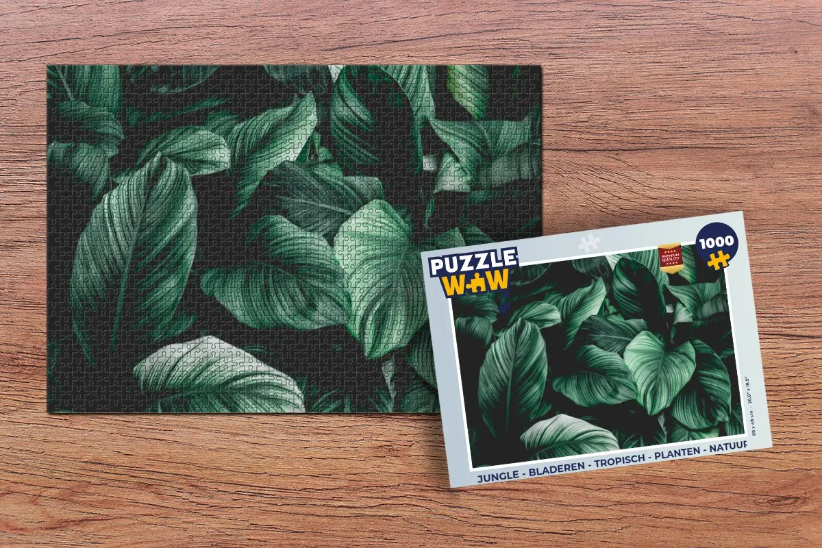 PuzzleWow Jungle Bladeren Legpuzzel 1000 Stuks - Multicolor