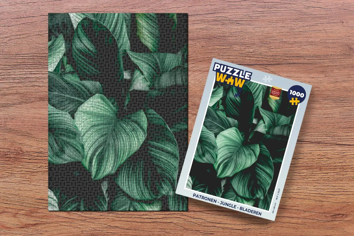 PuzzleWow Jungle Bladeren Legpuzzel 1000 Stuks - Multicolor