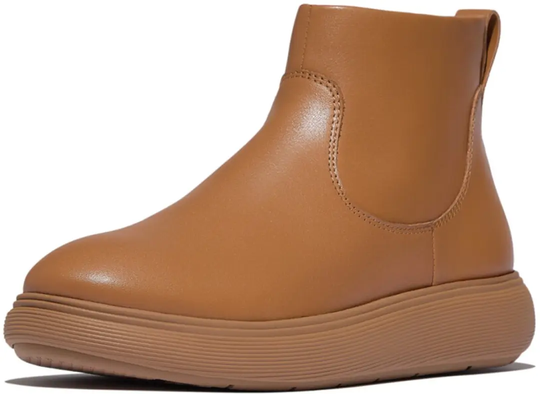 FitFlop FitFlop IQ-Comff Leather Zip Ankle Boots BRUIN
