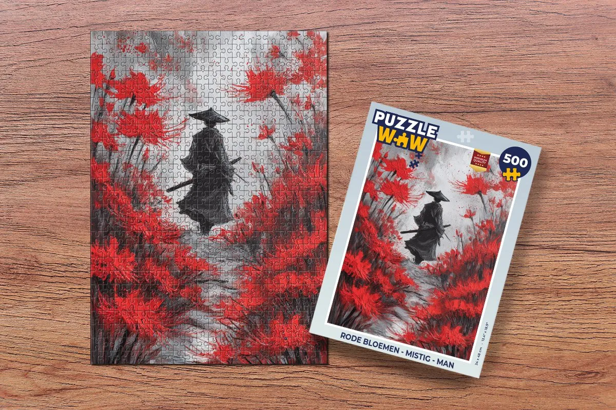 PuzzleWow Legpuzzel Rode Bloemen - 500 Stuks - MPN 8721406855699