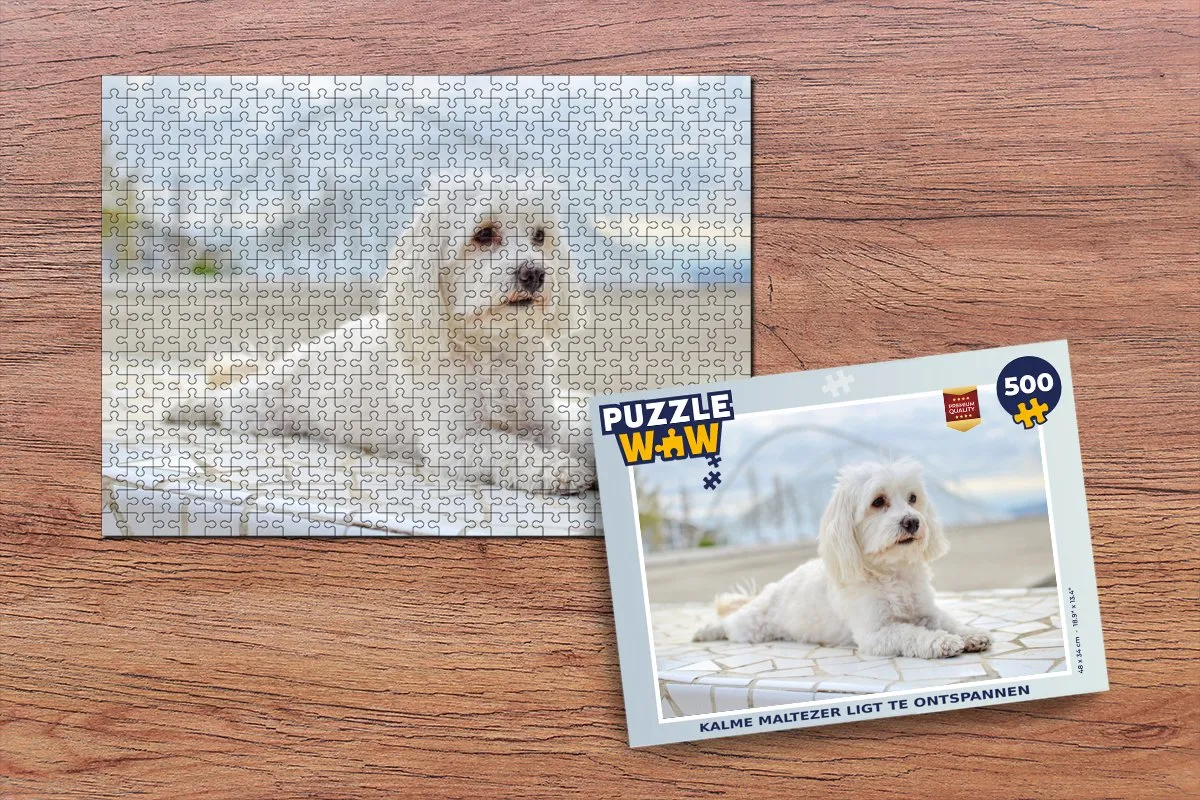 PuzzleWow Legpuzzel Kalme Maltezer 500 Stuks - Multicolor