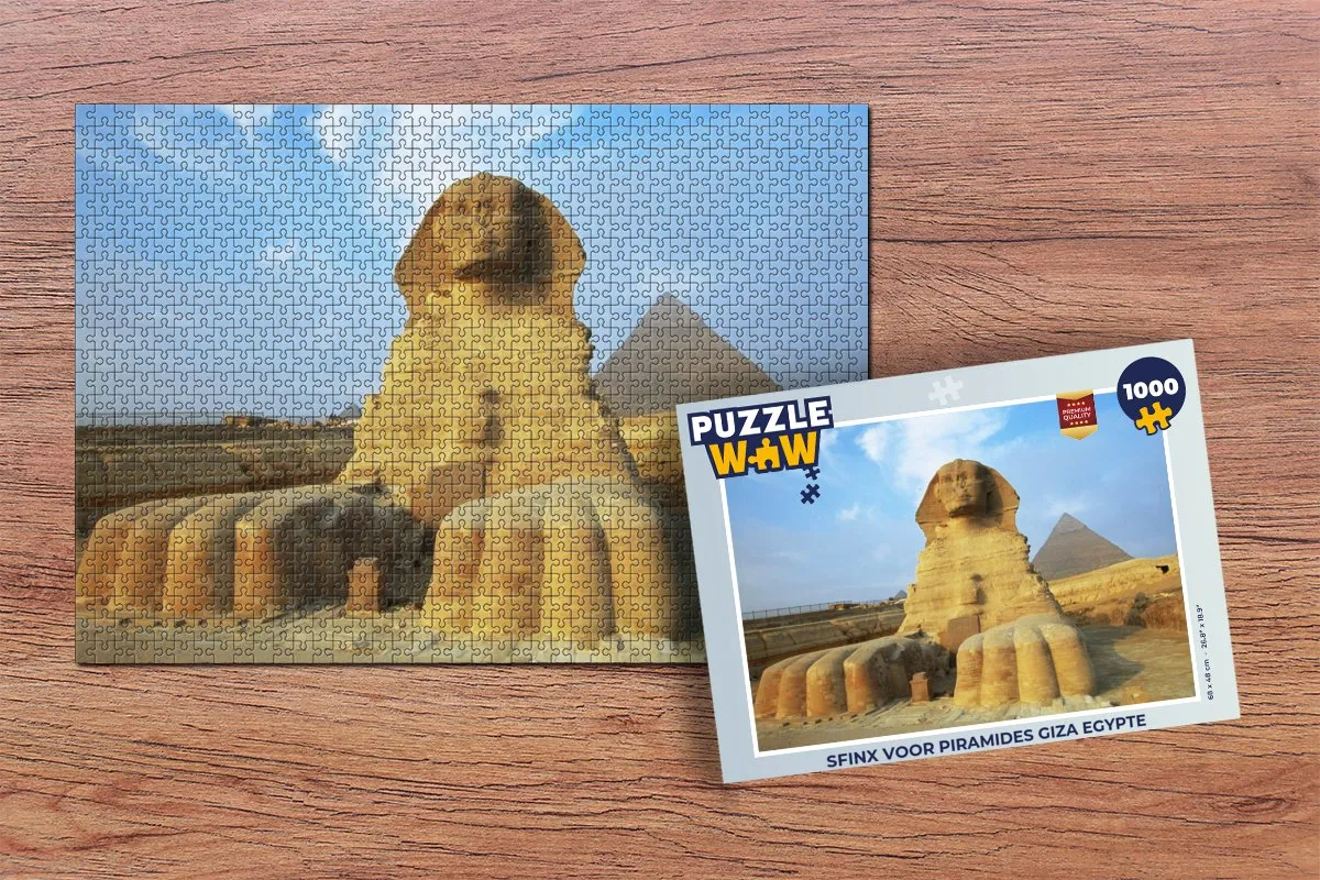 PuzzleWow Sfinx Giza Egypte Legpuzzel 1000 Stuks - Multicolor