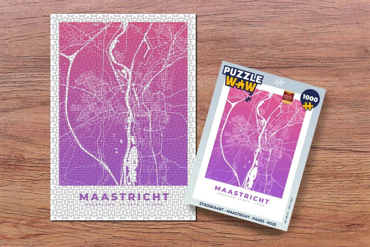 PuzzleWow Maastricht Legpuzzel 1000 Stuks - Multicolor