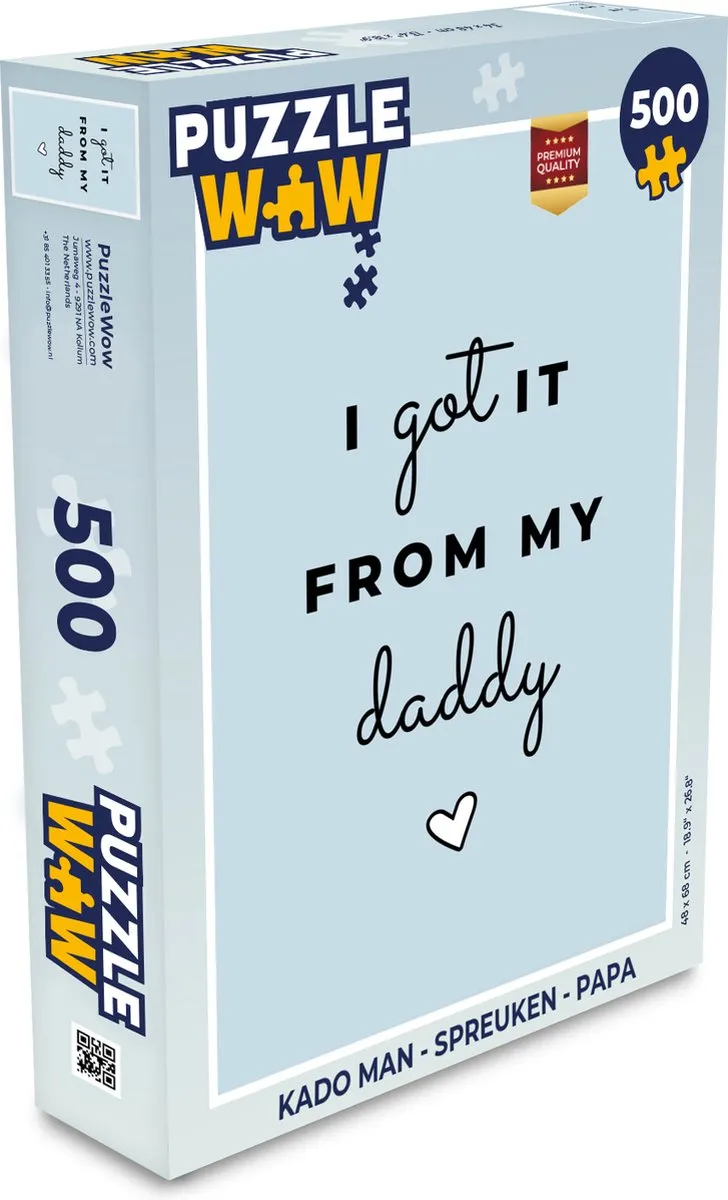 PuzzleWow I Got It From My Daddy Legpuzzel 500 Stuks