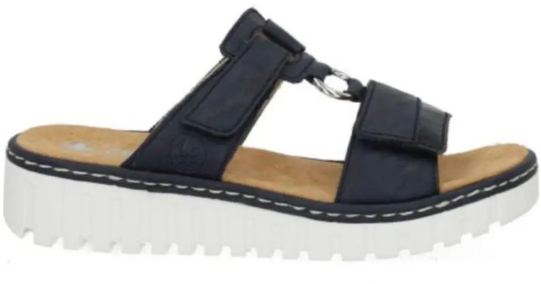 Rieker V1396-14 slippers Antistress klittenband donkerblauw maat 42
