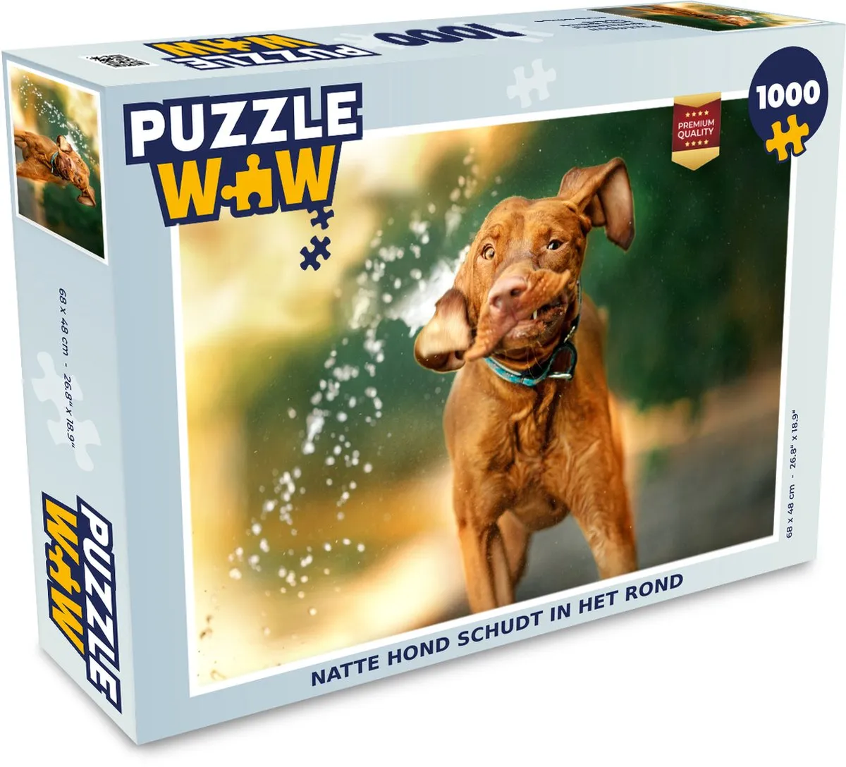 PuzzleWow Hond Water Legpuzzel 1000 Stuks