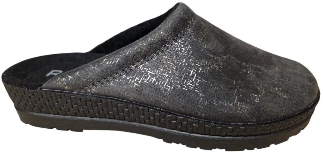 Rohde 2293 83 Open Pantoffels Sloffen Grijs Textiel Dames