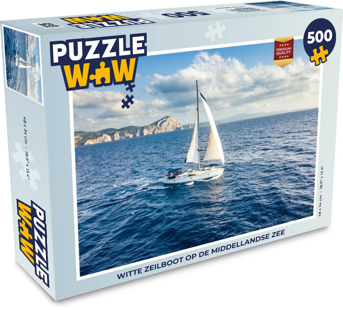 PuzzleWow Boot Legpuzzel 500 Stuks - Multicolor