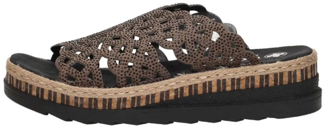 Rieker V7992 Open Teen Slippers - Donkerbruin - afbeelding 3 van 6