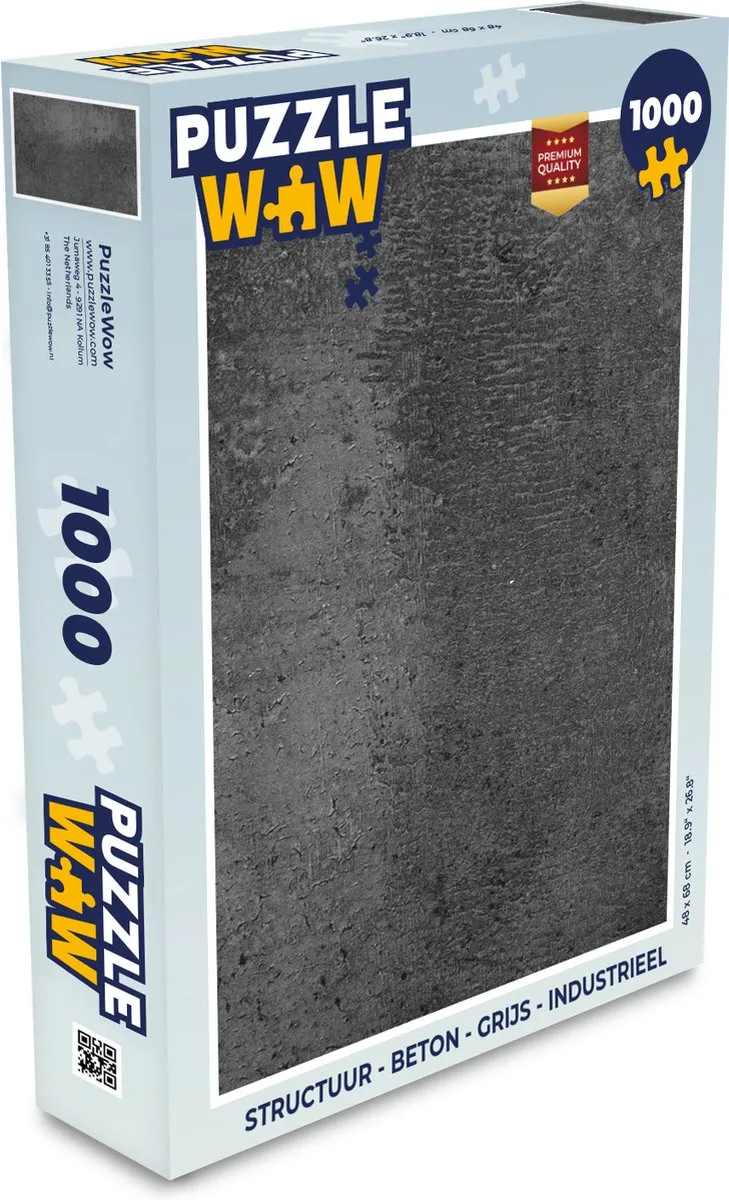 PuzzleWow Betonprint Legpuzzel 1000 Stuks - Multicolor