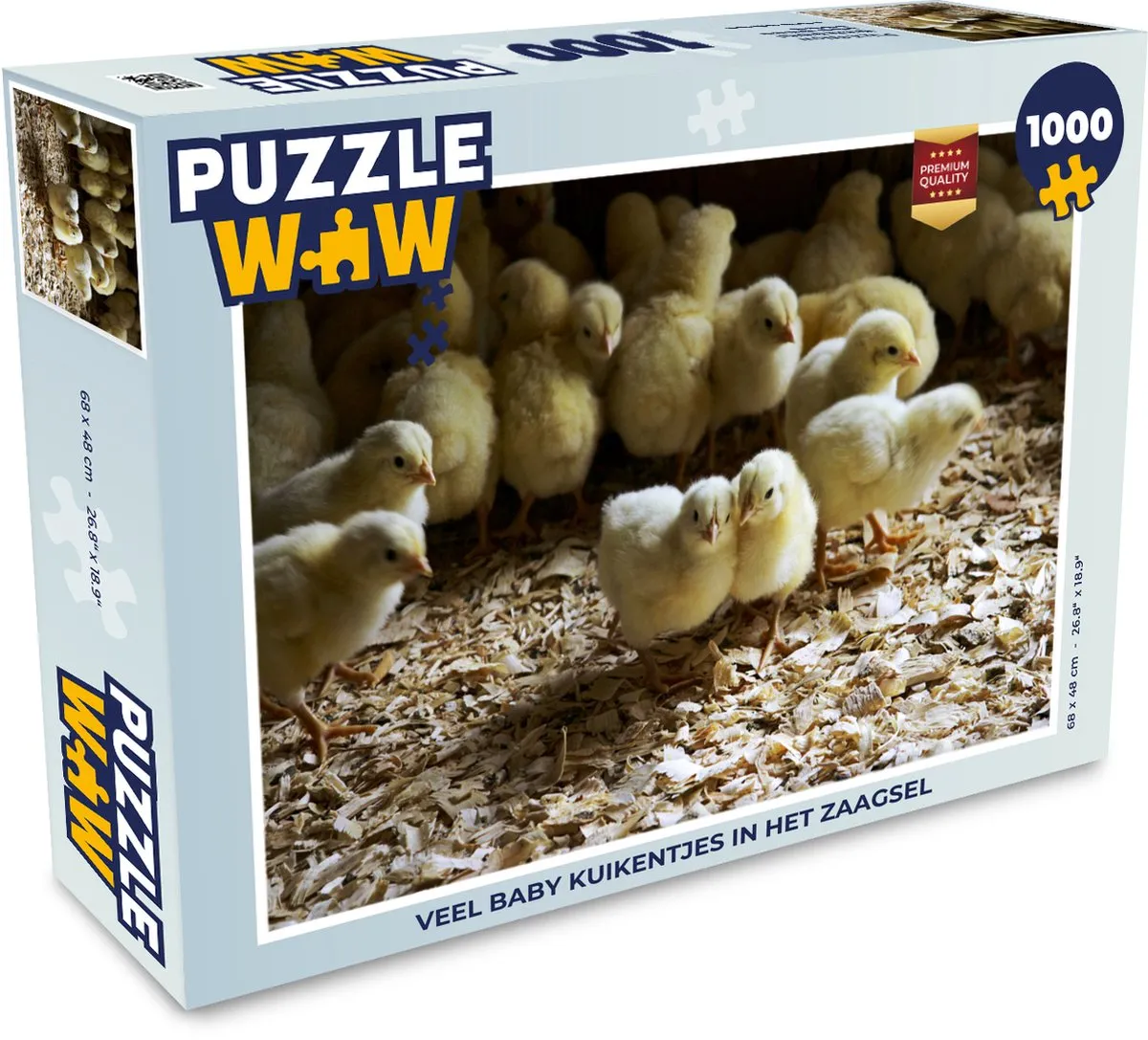 PuzzleWow Legpuzzel Veel baby kuikentjes 1000 Stuks - Multicolor