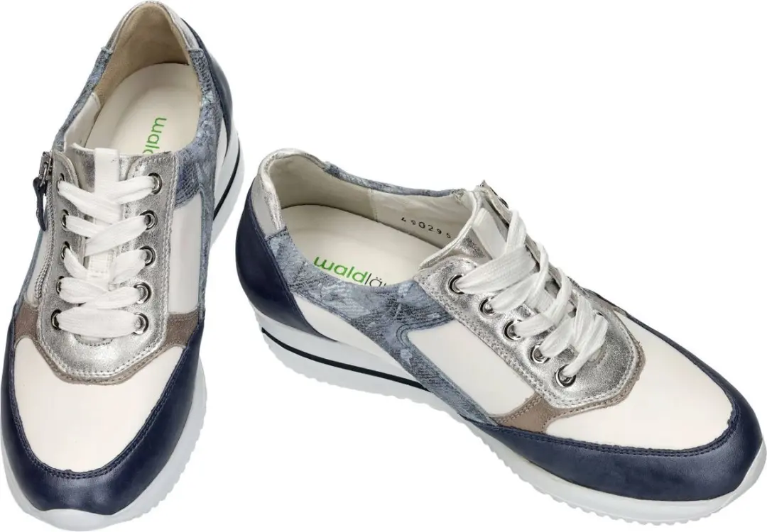 Waldläufer Himona Dames Veterschoenen - Jeansblauw - afbeelding 3 van 6