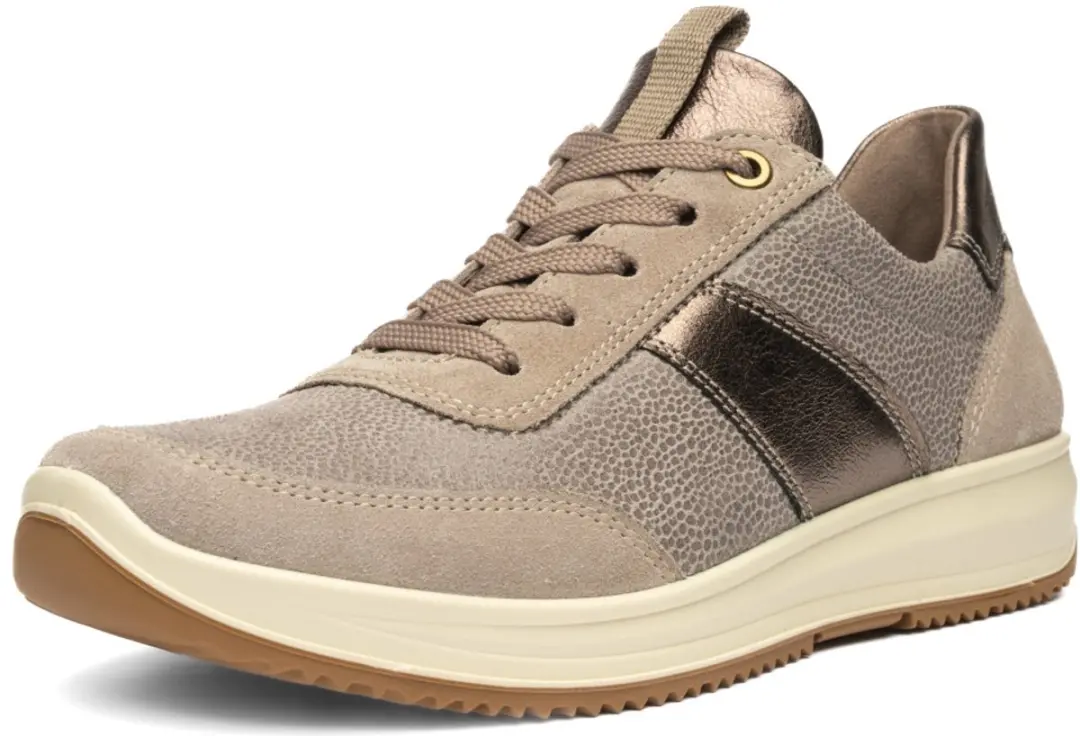 Ara art. 12-25532-15 dames zand sneaker veter/rits