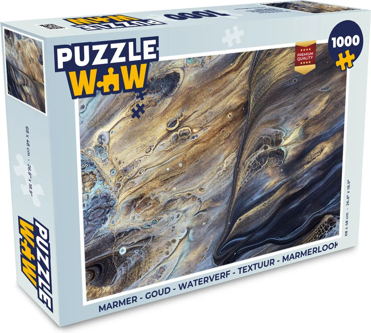 PuzzleWow Marmerlook Legpuzzel 1000 Stuks - Multicolor
