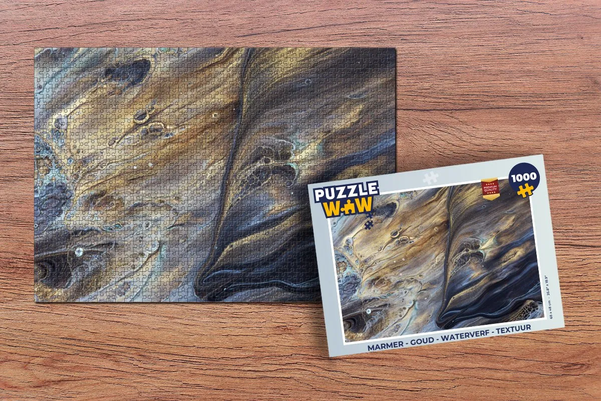 PuzzleWow Marmerlook Legpuzzel 1000 Stuks - Multicolor