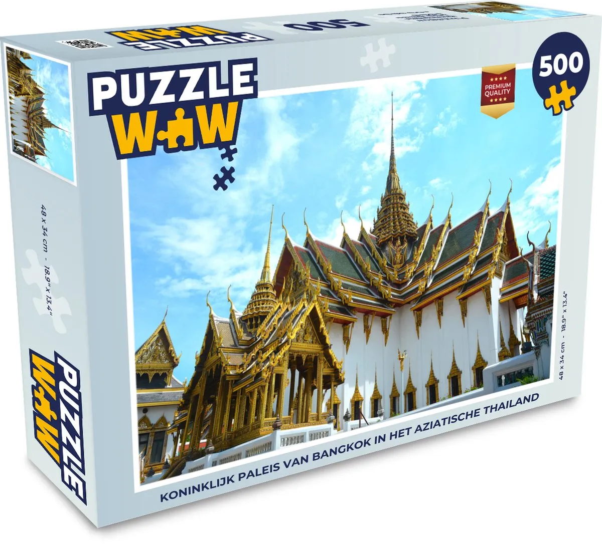 PuzzleWow Thailand Paleis Zon Legpuzzel 500 Stuks - Multicolor