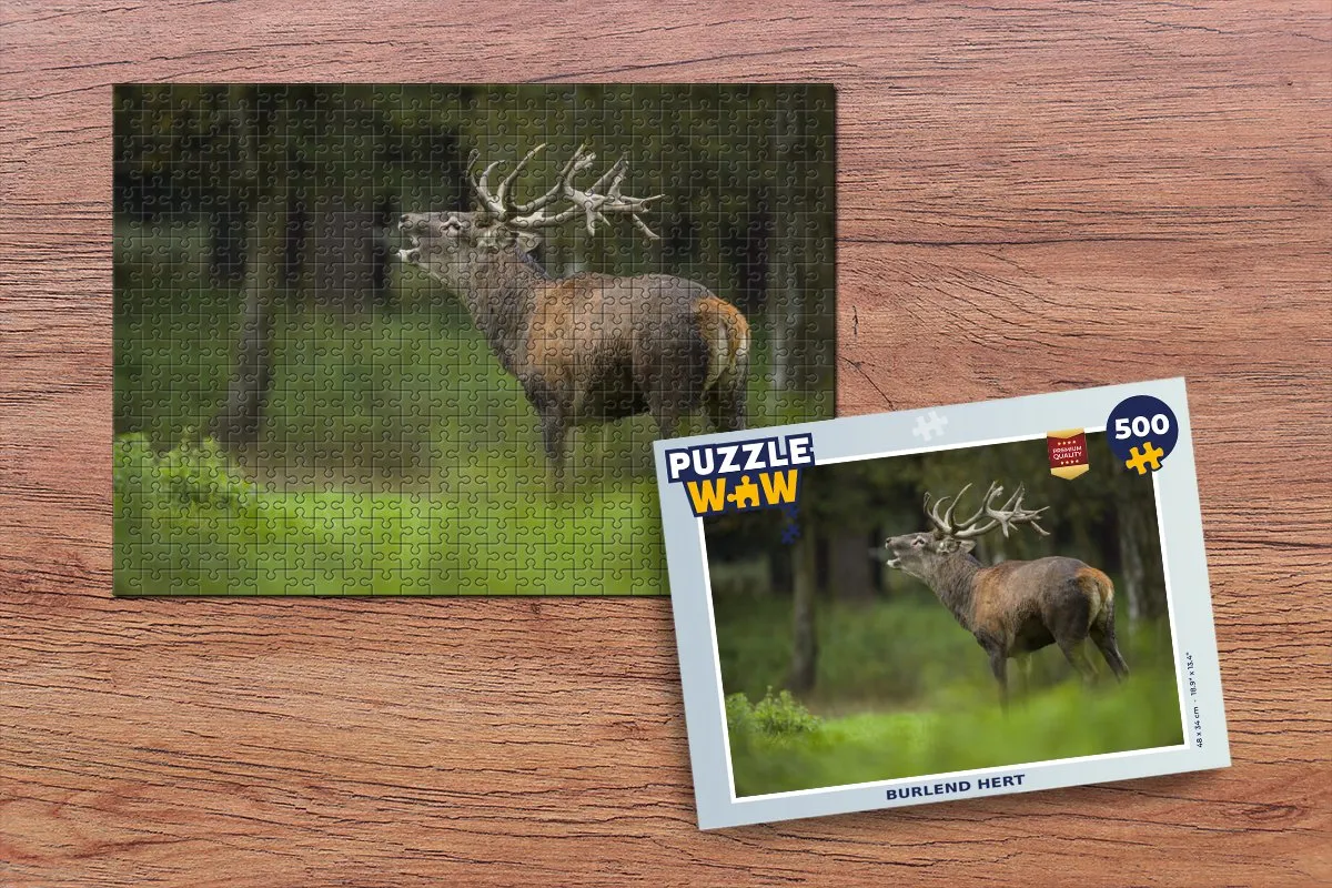 PuzzleWow Bos Portret Legpuzzel 500 Stuks - Multicolor