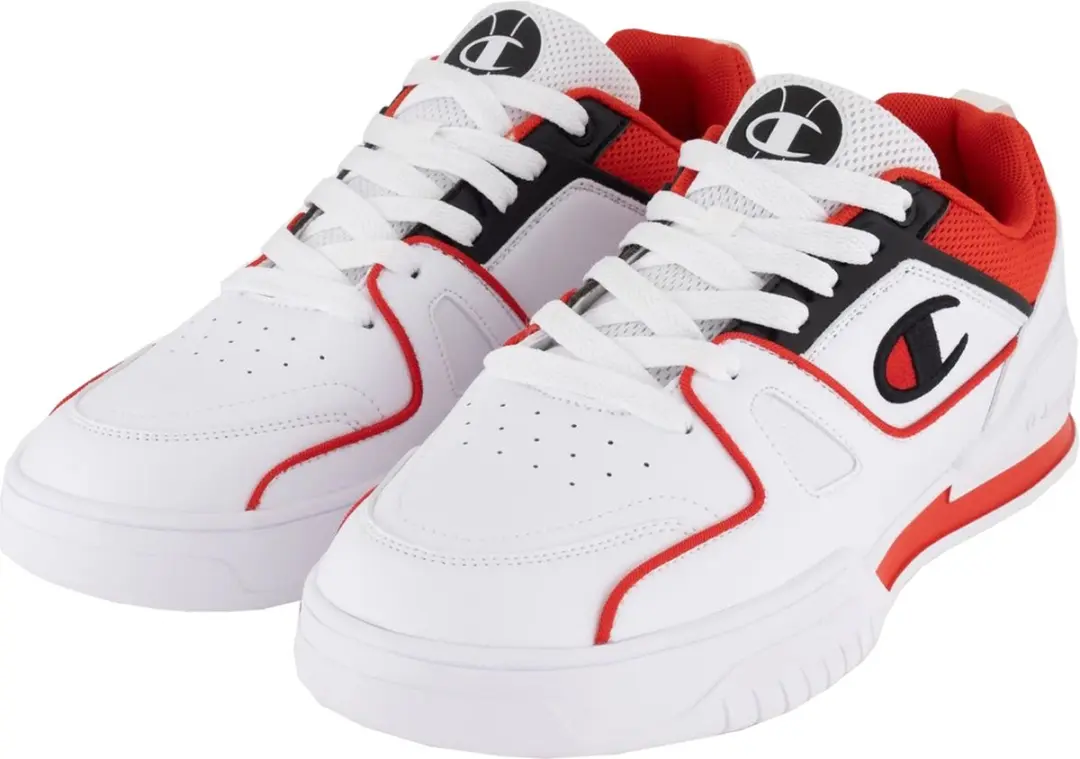 Champion 3 Point Low heren sneaker S21882-CHA-WW006 wit/zwart/rood