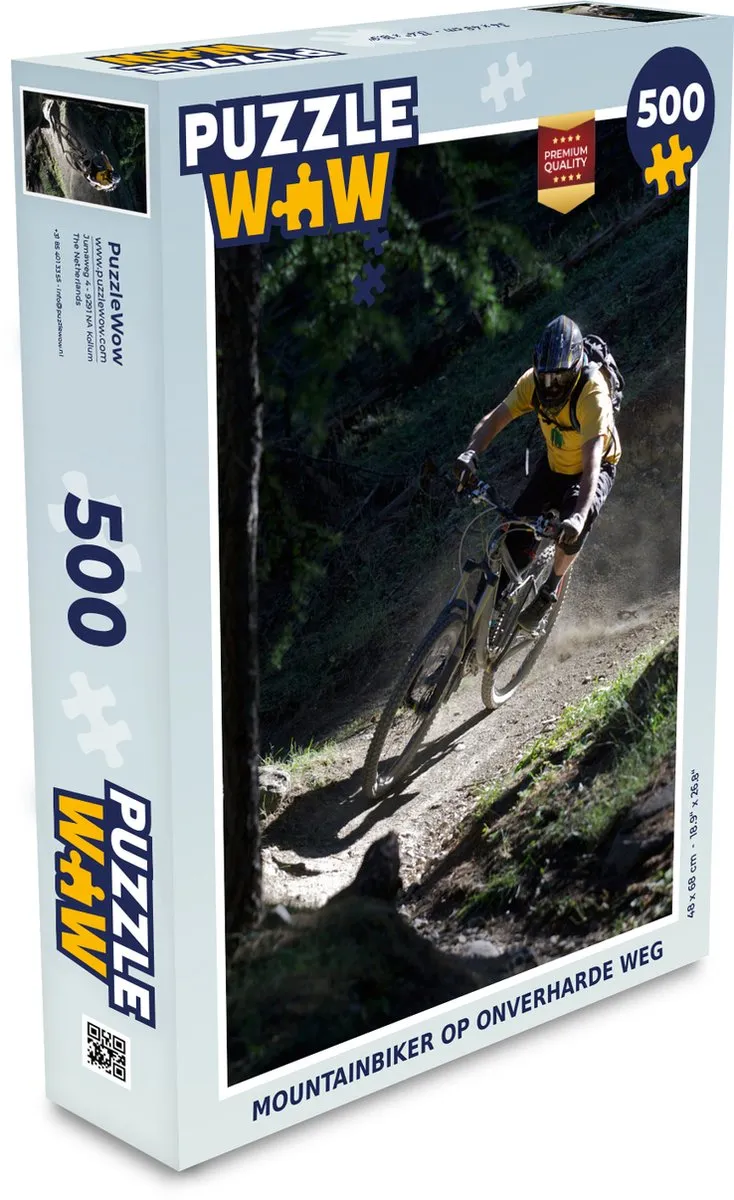 PuzzleWow Mountainbiker Legpuzzel 500 Stuks