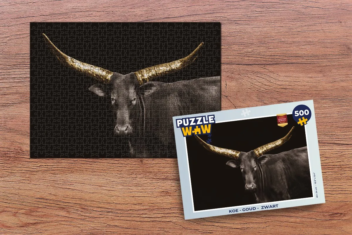 PuzzleWow Koe Legpuzzel 500 Stuks - Multicolor