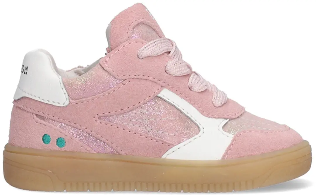 BunniesJR 226208-470 Meisjes Lage Sneakers - Roze - Leer - Veters - afbeelding 2 van 3