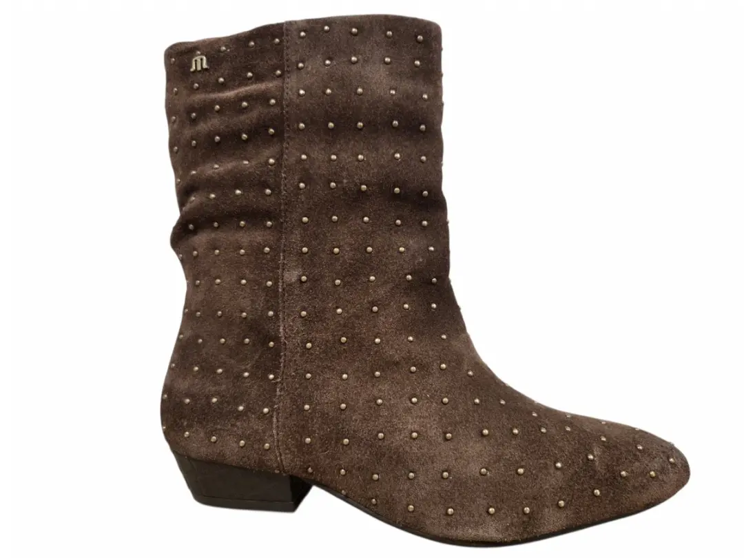 Dames Enkellaars Maruti Amina Studs Dark Brown Donkerbruin