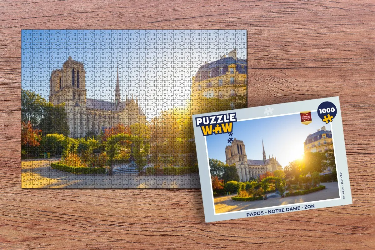 PuzzleWow Parijs - Notre Dame Legpuzzel 1000 Stuks - Multicolor