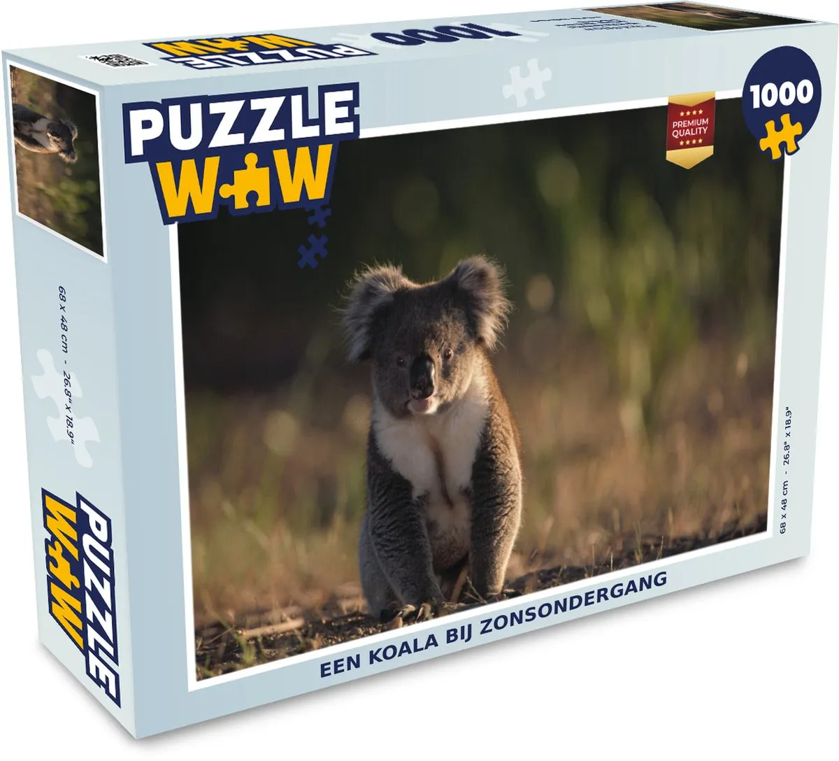PuzzleWow Koala Zon Dieren Legpuzzel 1000 Stuks - Multicolor