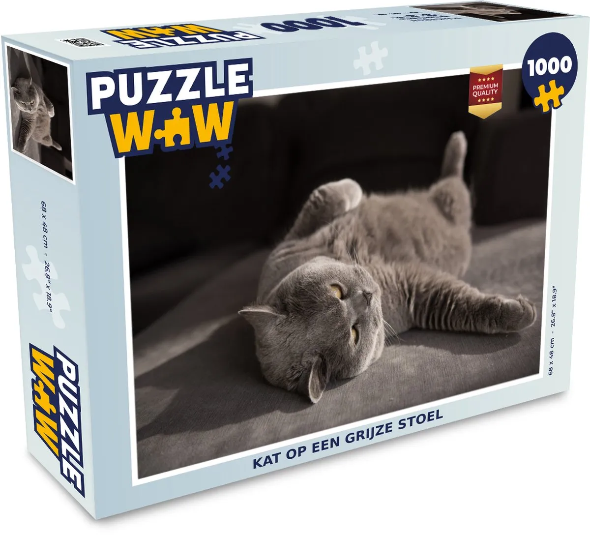 PuzzleWow Dier Poes Legpuzzel 1000 Stuks