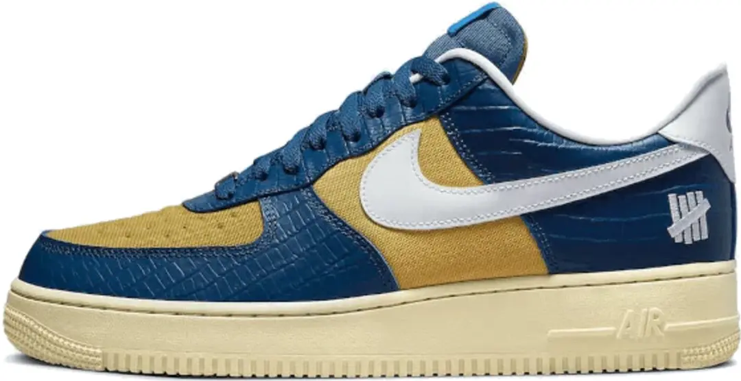 Nike Air Force 1 Low SP Undefeated 5 On It Blue Yellow Croc
