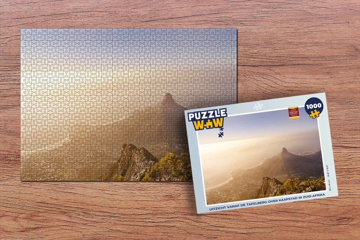 PuzzleWow Kaapstad Berg Legpuzzel 1000 Stuks - Multicolor